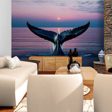 Carregar imagem no visualizador da galeria, Whale Tail Wall Mural. Ocean Wallpaper. #6688
