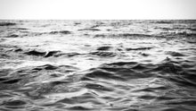 Load image into Gallery viewer, Black and White Ocean Wave Wallpaper. Peel and Stick Wall Mural. #6691
