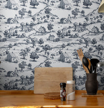 Cargar imagen en el visor de la galería, Rustic Wallpaper Peel and Stick Wall Mural. Countryside Motif Wall Decor. #6729
