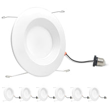 Cargar imagen en el visor de la galería, 5 Inch &amp; 6 Inch Energy Efficient LED Baffle Retrofit Downlights, Wattage and CCT Tunable - ETL Energy Star Certified Indoor Lighting Solution
