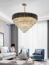 Load image into Gallery viewer, MIRODEMI® Luxury Black Crystal Led Hanging Chandelier For Living Room, Bedroom | S2024S
