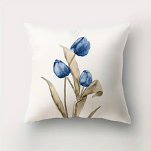 Load image into Gallery viewer, Blue Flowers Cushion Covers
