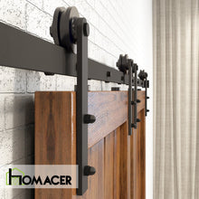 Load image into Gallery viewer, Non-Bypass Sliding Barn Door Hardware Kit - Straight Design Roller

