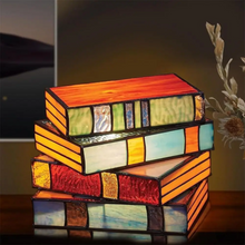 Load image into Gallery viewer, Stained Glass Books Lamp
