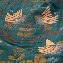 Load image into Gallery viewer, Reversible Scandinavian Bird Throw Blanket
