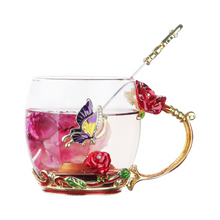 Cargar imagen en el visor de la galería, Enchanted Blossom Glass Cup
