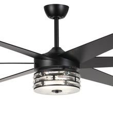 Load image into Gallery viewer, 70&quot; Modern DC Motor Downrod Mount Reversible Ceiling Fan with Lighting and Remote Control
