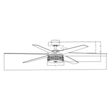 Load image into Gallery viewer, 70&quot; Modern DC Motor Downrod Mount Reversible Ceiling Fan with Lighting and Remote Control
