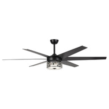 Load image into Gallery viewer, 70&quot; Modern DC Motor Downrod Mount Reversible Ceiling Fan with Lighting and Remote Control
