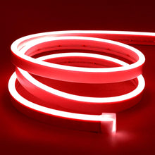 Cargar imagen en el visor de la galería, 110V LED Neon Red Rope Light (6W/Meter, 189Lumens/M) - Dimmable, IP65, 120LEDs/Meter - ETL Listed

