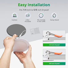 Load image into Gallery viewer, 5 in. &amp; 6 in. 12W LED Slim Panel Lights with 5CCT Selectable, Dimmable, and ETL Listed LED Downlight with Junction Box
