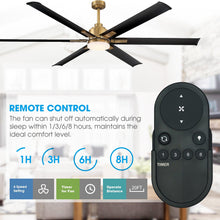 Load image into Gallery viewer, 72&quot; Bankston Modern DC Motor Downrod Mount Reversible Ceiling Fan with Lighting and Remote Control
