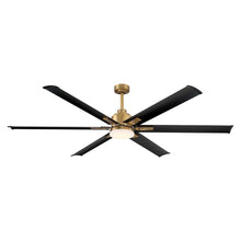 Cargar imagen en el visor de la galería, 72&quot; Bankston Modern DC Motor Downrod Mount Reversible Ceiling Fan with Lighting and Remote Control
