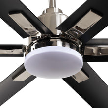 Load image into Gallery viewer, 72&quot; Bankston Modern DC Motor Downrod Mount Reversible Ceiling Fan with Lighting and Remote Control
