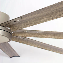 Carregar imagem no visualizador da galeria, 72&quot; Bankston Modern Satin Nickel DC Motor Downrod Mount Ceiling Fan with LED Lighting and Remote Control
