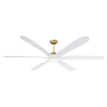 Load image into Gallery viewer, 72&quot; Jaydn Farmhouse Satin Nickel DC Motor Downrod Mount Reversible Ceiling Fan with Lighting and Remote Control
