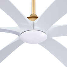 Load image into Gallery viewer, 72&quot; Jaydn Farmhouse Satin Nickel DC Motor Downrod Mount Reversible Ceiling Fan with Lighting and Remote Control
