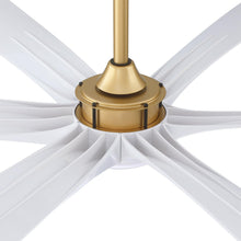 Cargar imagen en el visor de la galería, 72&quot; Jaydn Farmhouse Satin Nickel DC Motor Downrod Mount Reversible Ceiling Fan with Lighting and Remote Control
