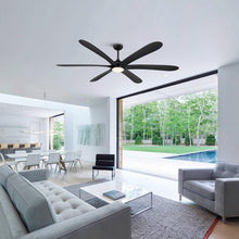 Carregar imagem no visualizador da galeria, 72&quot; Jaydn Farmhouse Satin Nickel DC Motor Downrod Mount Reversible Ceiling Fan with Lighting and Remote Control
