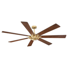 Load image into Gallery viewer, 72&quot; Farmhouse DC Motor Brushed Nickel Downrod Mount Reversible Ceiling Fan with Remote Control
