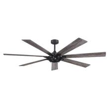 Load image into Gallery viewer, 72&quot; Farmhouse DC Motor Brushed Nickel Downrod Mount Reversible Ceiling Fan with Remote Control
