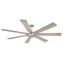 Carregar imagem no visualizador da galeria, 72&quot; Farmhouse DC Motor Brushed Nickel Downrod Mount Reversible Ceiling Fan with Remote Control
