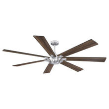 Carregar imagem no visualizador da galeria, 72&quot; Farmhouse DC Motor Brushed Nickel Downrod Mount Reversible Ceiling Fan with Remote Control
