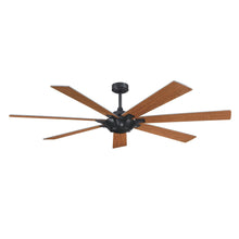 Cargar imagen en el visor de la galería, 72&quot; Farmhouse DC Motor Brushed Nickel Downrod Mount Reversible Ceiling Fan with Remote Control
