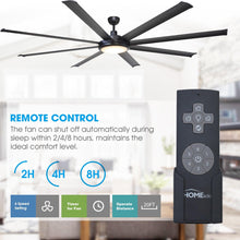 Load image into Gallery viewer, 75&quot; Industrial DC Motor Downrod Mount Reversible Ceiling Fan with Lighting and Remote Control
