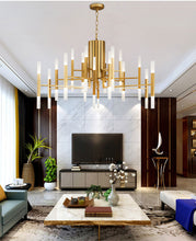 Cargar imagen en el visor de la galería, Mirodemi® Gold/Black Postmodern LED Chandelier For Living Room, Lobby, Restaurant
