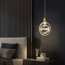 Carregar imagem no visualizador da galeria, Modern Ring Crystal LED Pendant Light
