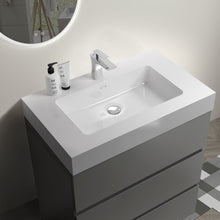 Carregar imagem no visualizador da galeria, Alice 30&quot; Gray Bathroom Vanity with Sink, Large Storage Freestanding Bathroom Vanity for Modern Bathroom, One-Piece White Sink Basin without Drain and Faucet
