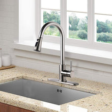 Carregar imagem no visualizador da galeria, Pull Down Kitchen Faucet with Sprayer Stainless Steel Brushed Nickel
