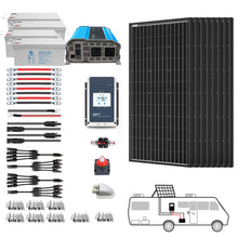 Load image into Gallery viewer, ACOPOWER Deep Cycle GEL Battery Mono Solar Power Complete System with Battery and Inverter for RV Boat 12V Off Grid Kit
