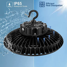 Load image into Gallery viewer, 300W LED UFO High Bay Light for Warehouse - 41,000LM, 5000K Daylight, Dimmable, IP65 Waterproof, Commercial Lighting
