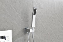 Carregar imagem no visualizador da galeria, Shower Set System Bathroom Luxury Rain Mixer Shower Combo Set Wall Mounted Rainfall Shower Head Faucet
