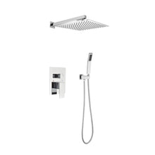 Carregar imagem no visualizador da galeria, Shower Set System Bathroom Luxury Rain Mixer Shower Combo Set Wall Mounted Rainfall Shower Head Faucet
