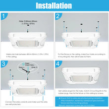 Cargar imagen en el visor de la galería, 80W/120W/150W Dimmable LED Canopy Light with CCT Selectable 3000K/4000K/5000K - IP65 Rated
