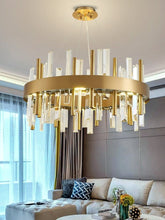 Cargar imagen en el visor de la galería, MIRODEMI® Celle Ligure | Royal Gold/Titanium Black Crystal Chandelier | S2024S
