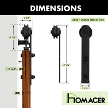 Load image into Gallery viewer, Non-Bypass Sliding Barn Door Hardware Kit - Straight Design Roller

