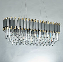 Load image into Gallery viewer, MIRODEMI® Creative Drum Gold/Black Crystal Hanging Lighting For Living Room, Dining Room
