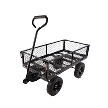 Load image into Gallery viewer, (Black solid wheels wagon cart) Solid wheels Tools cart Wagon Cart Garden cart trucks make it easier to transport firewood
