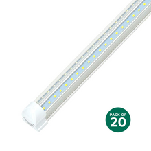 Carregar imagem no visualizador da galeria, T8 8ft LED Integrated Tube Light, 60W- 6000K and 8700 Lumens, 8ft LED Shop Lights for Garage, Workshop and Basement
