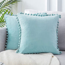 Load image into Gallery viewer, Velvet Pom Pom Cushion Covers
