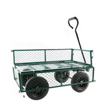 Load image into Gallery viewer, (Green solid wheels wagon cart) Solid wheels Tools cart Wagon Cart Garden cart trucks make it easier to transport firewood
