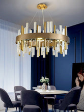 Load image into Gallery viewer, MIRODEMI® Celle Ligure | Royal Gold/Titanium Black Crystal Chandelier | S2024S
