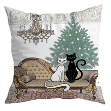 Carregar imagem no visualizador da galeria, Vintage Black Cat Cushion Covers
