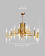 Cargar imagen en el visor de la galería, Mirodemi® Gold/Black Postmodern LED Chandelier For Living Room, Lobby, Restaurant
