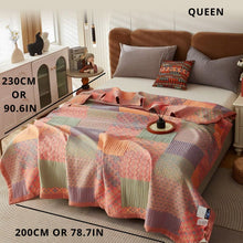 Load image into Gallery viewer, Reversible Colorful Cotton Square Quilt
