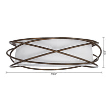 Carregar imagem no visualizador da galeria, 20&quot; Modern Brown LED Flush Mount Ceiling Light
